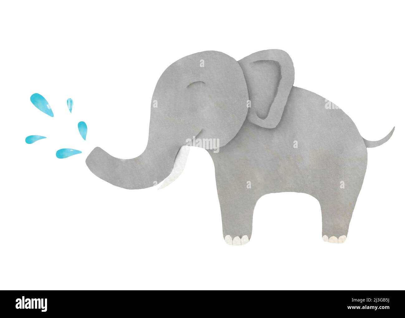 Agua de fumigación de elefantes para bebés Foto de stock