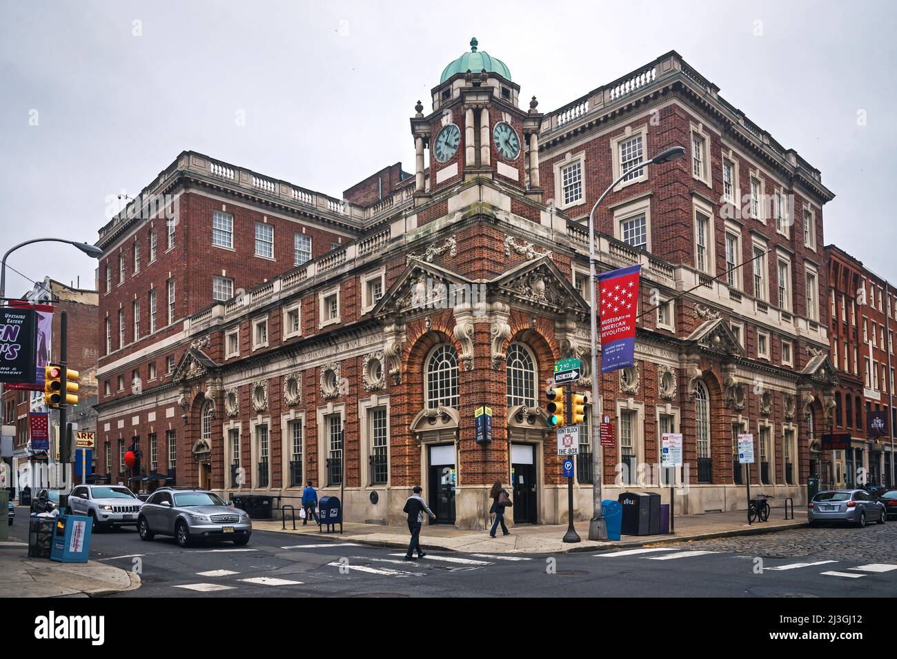 El edificio del Banco Nacional de Corn Exchange, Filadelfia, Estados Unidos Foto de stock