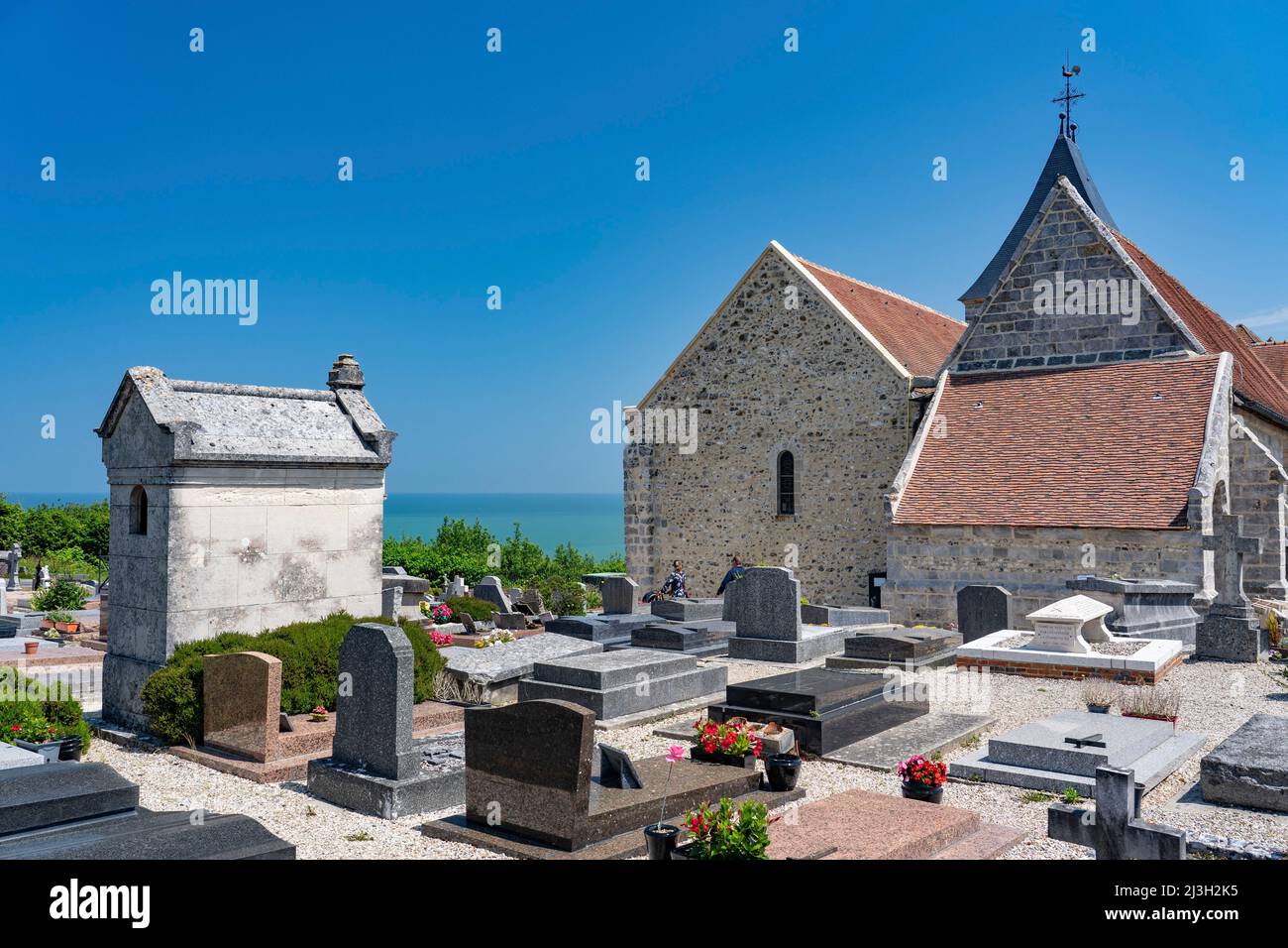 Francia, Sena Marítimo, Varengeville sur Mer, la iglesia de Saint