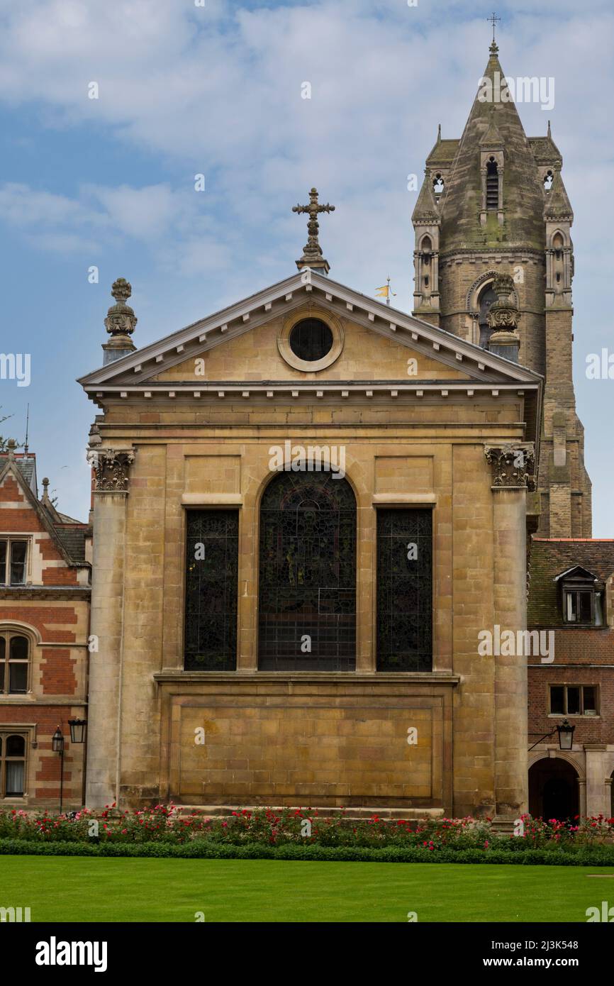 Reino Unido, Inglaterra, Cambridge. Pembroke College. Christopher Wren capilla, consagrada 1665. Foto de stock