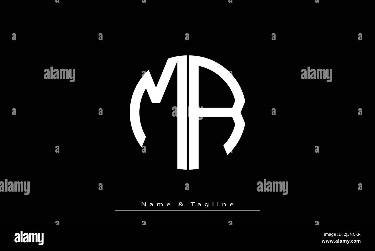 Letras Del Alfabeto Iniciales Monograma Logo Mr Rm Imagen Vector De Stock Alamy