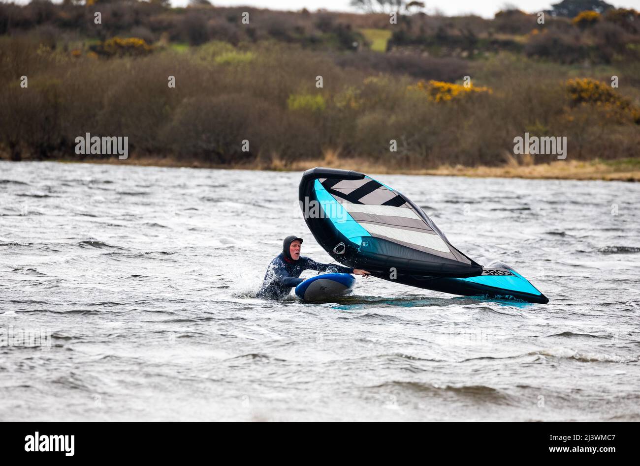 Stithians Lake, Menherion, Cornwall, 10th de abril de 2022, una mañana