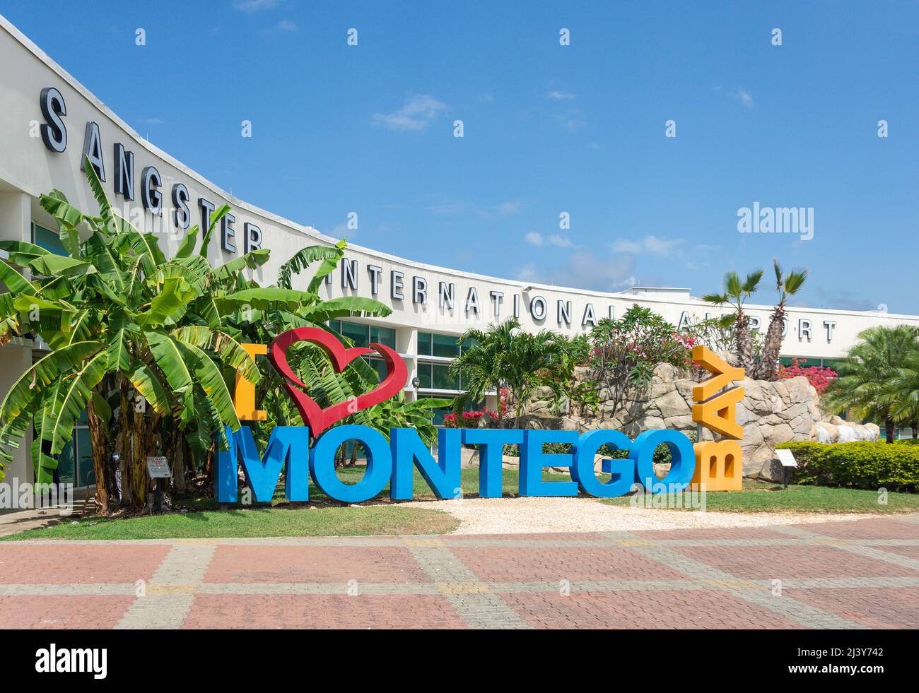 Aeropuerto Internacional de Sangster, Montego Bay, St James Parish, Jamaica, Antillas Mayores, Caribe Foto de stock