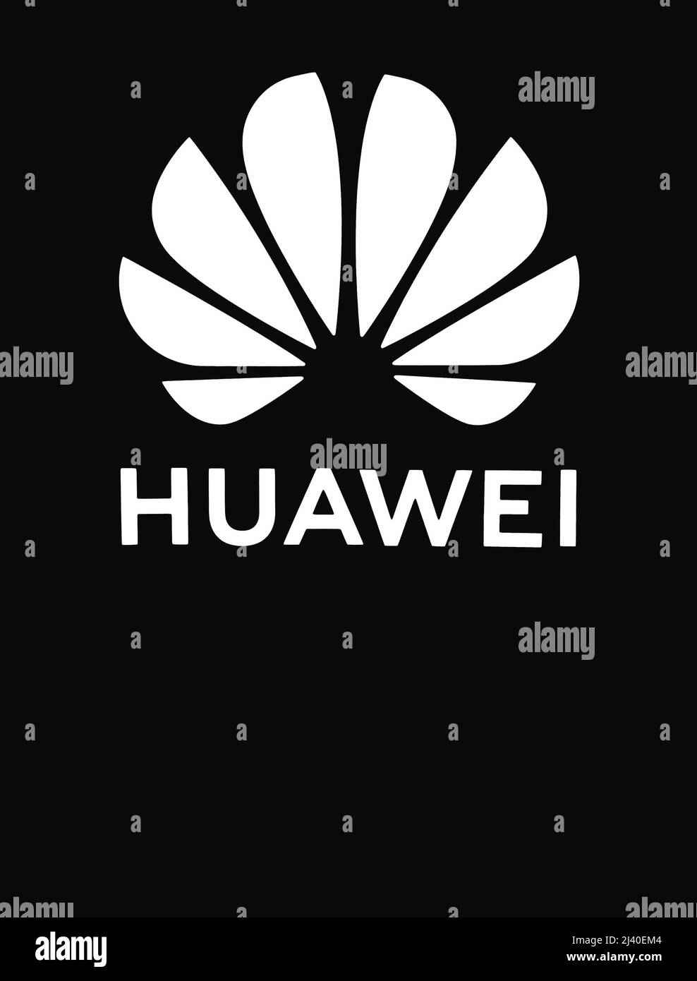 2022: Firma del logotipo de Huawei en el panel de luces, closeup Fotografía  de stock - Alamy