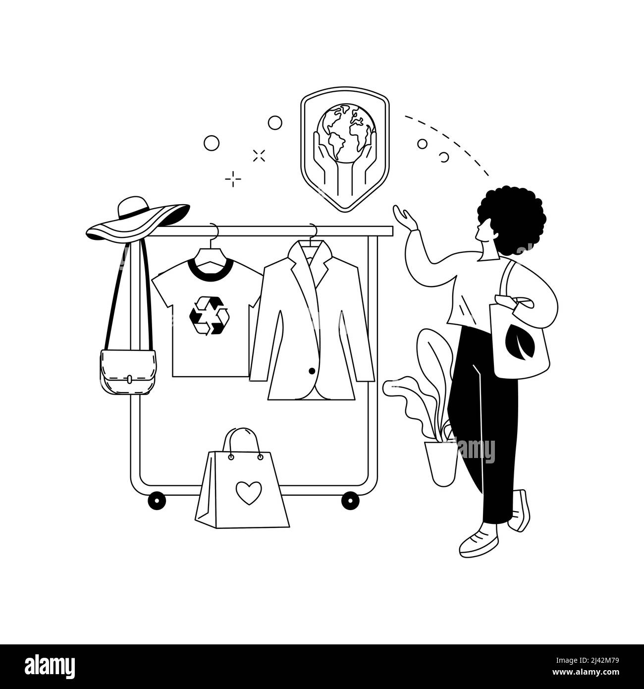 Moda sostenible Imágenes de stock en blanco y negro