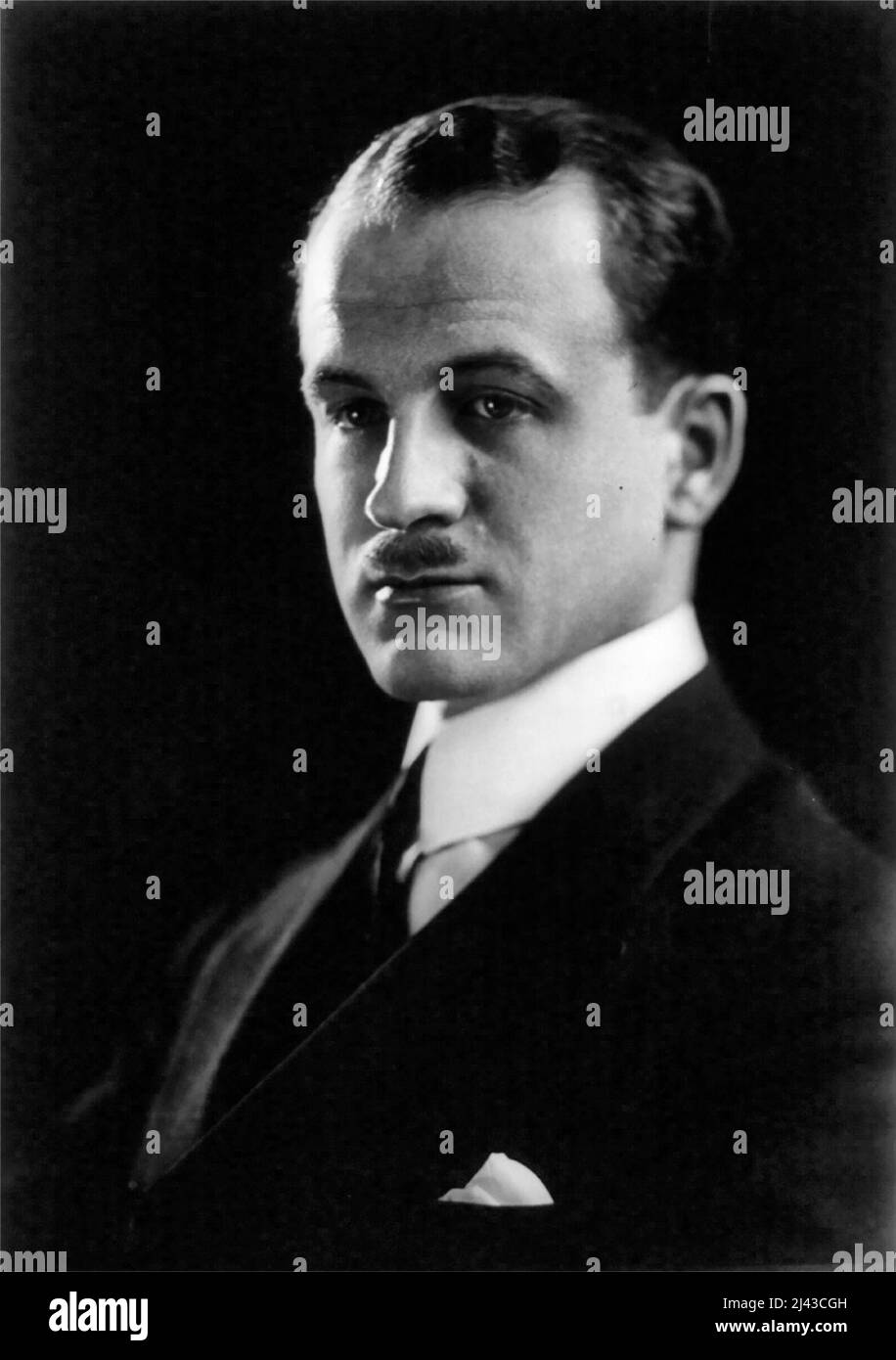 Sumner Welles, diplomático estadounidense, 25 de abril de 1924 Foto de stock