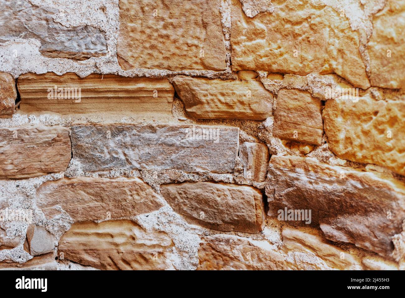 Piedra pared de mampostería textura backgound. Primer plano Foto de stock