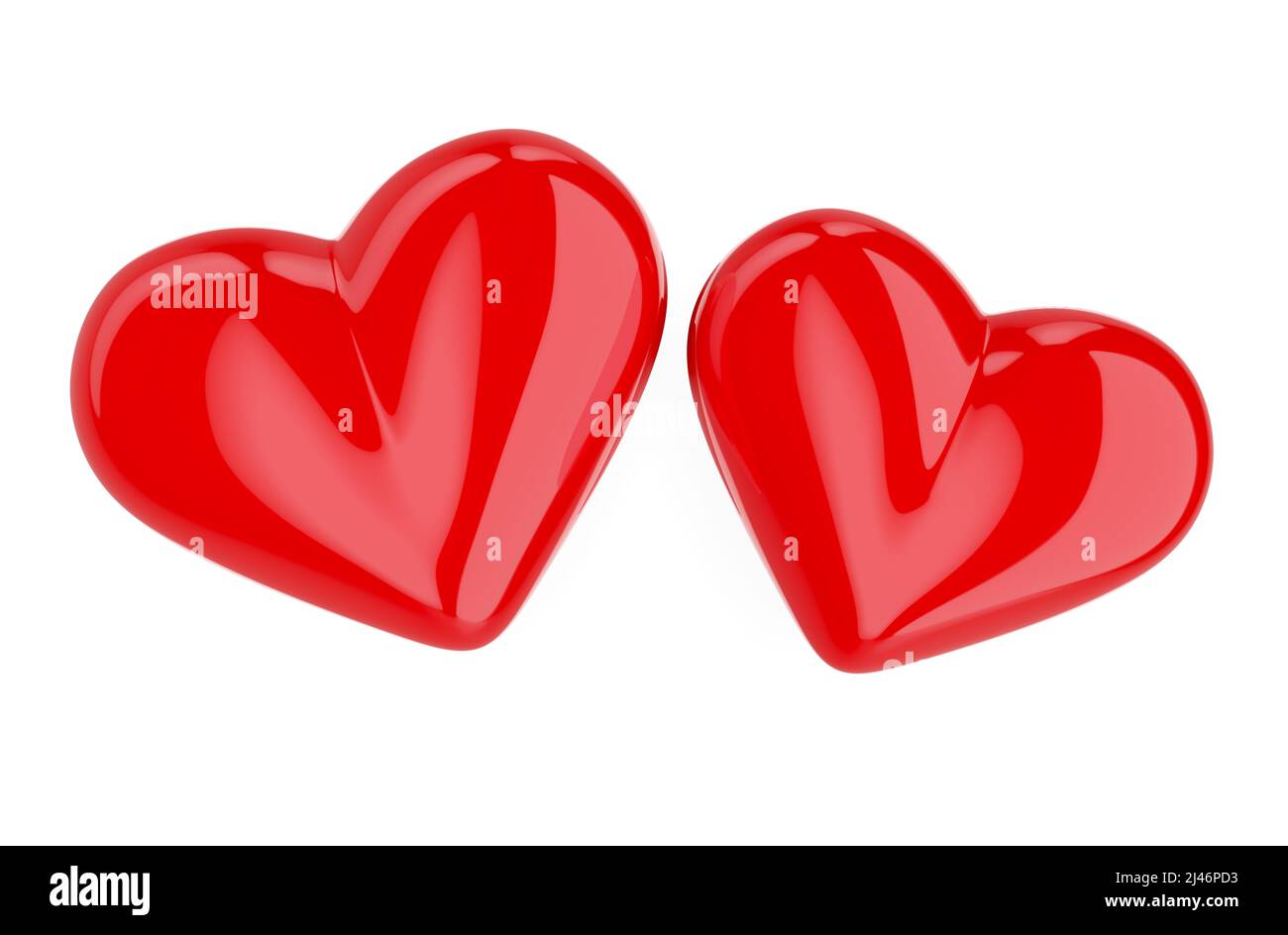 Diseño sin costuras con corazones rojos. Día de San Valentín de fondo. Color rojo corazón formas icono patrón amor y romance tema sobre fondo aislado. Foto de stock