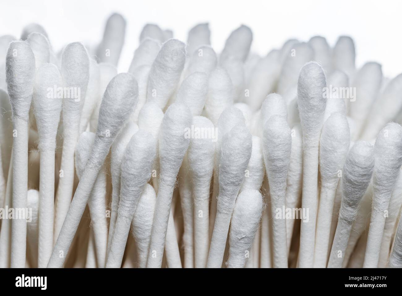 Hisopos de algodón, vista de primer plano. Foto de stock