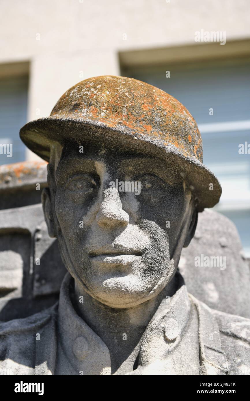 Una estatua de soldado en el Mississippi War Memorial en Jackson, Mississippi. Foto de stock
