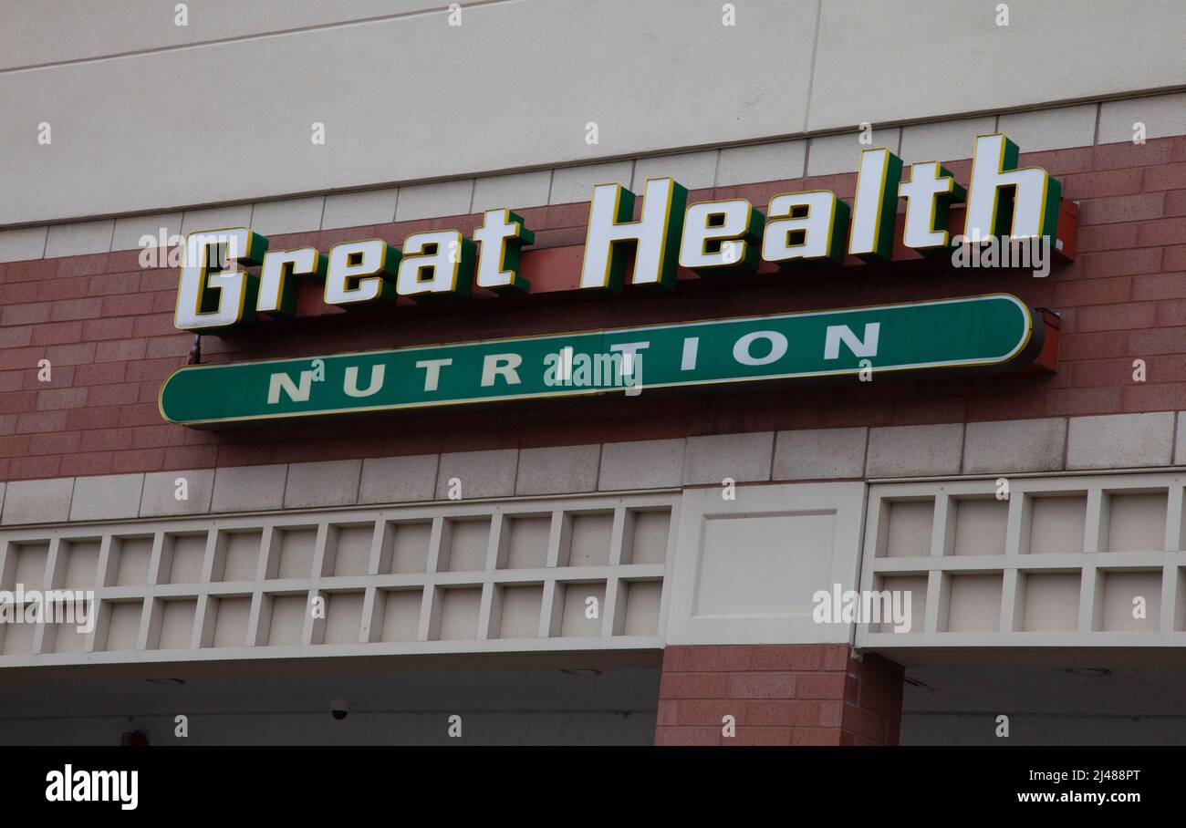 Gran Tienda de Nutrición de Salud que vende suplementos para una vida saludable. St Paul Minnesota MN EE.UU Foto de stock