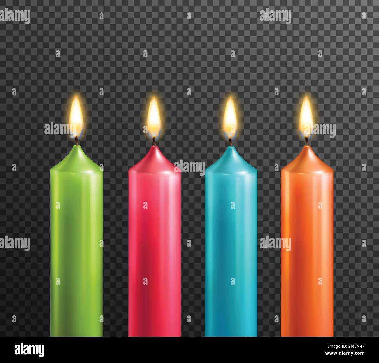 Conjunto De Velas De Colores Y Significado De Vela De Color Ilustración del  Vector - Ilustración de fuego, claridad: 214598442