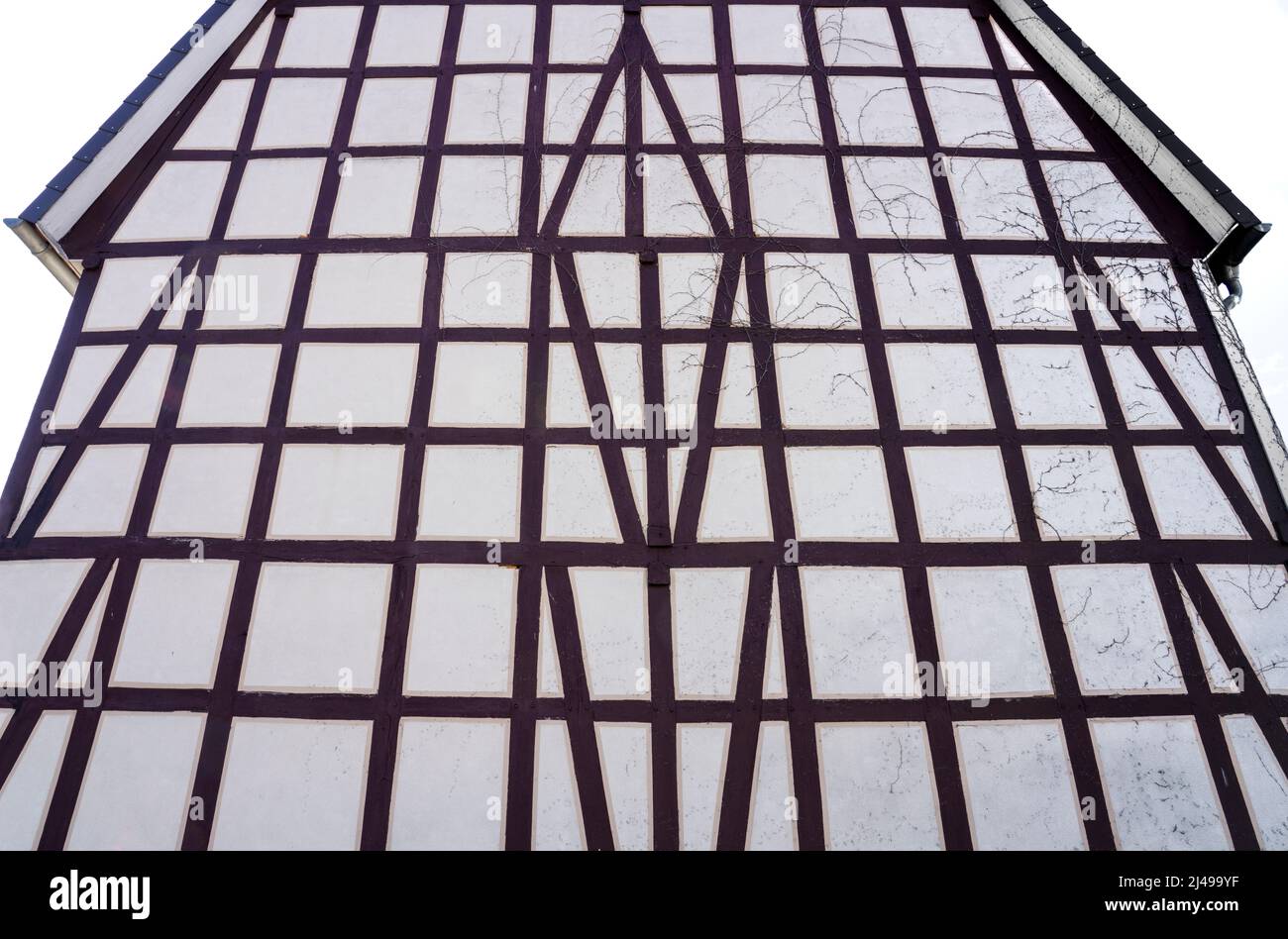 Fachada de entramado de madera, Alemania, Europa Foto de stock