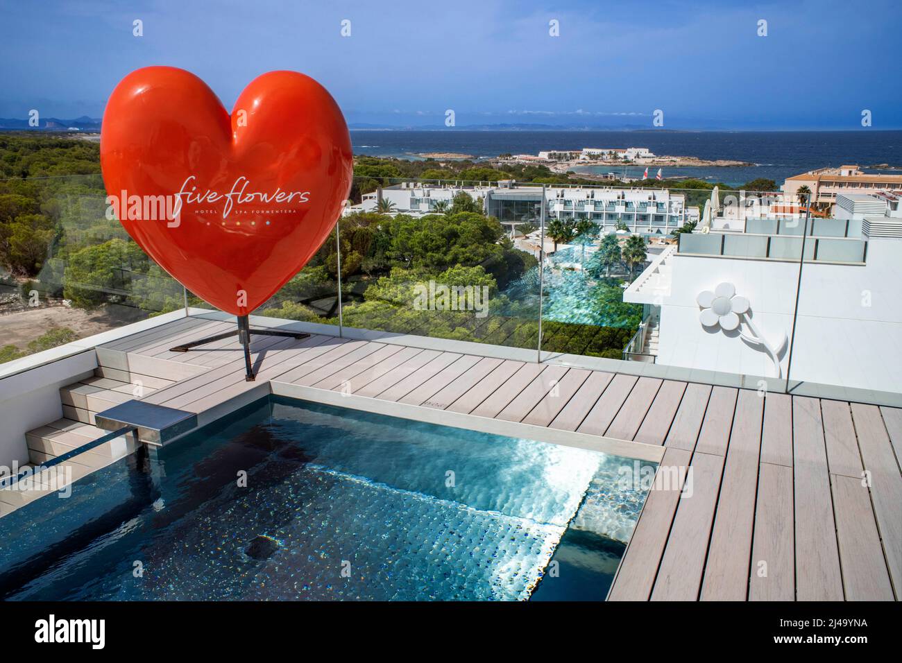 Cinco Flores Cinco staar hotel de lujo y diseño en la isla de Formentera, Islas Baleares, España, Europa Foto de stock