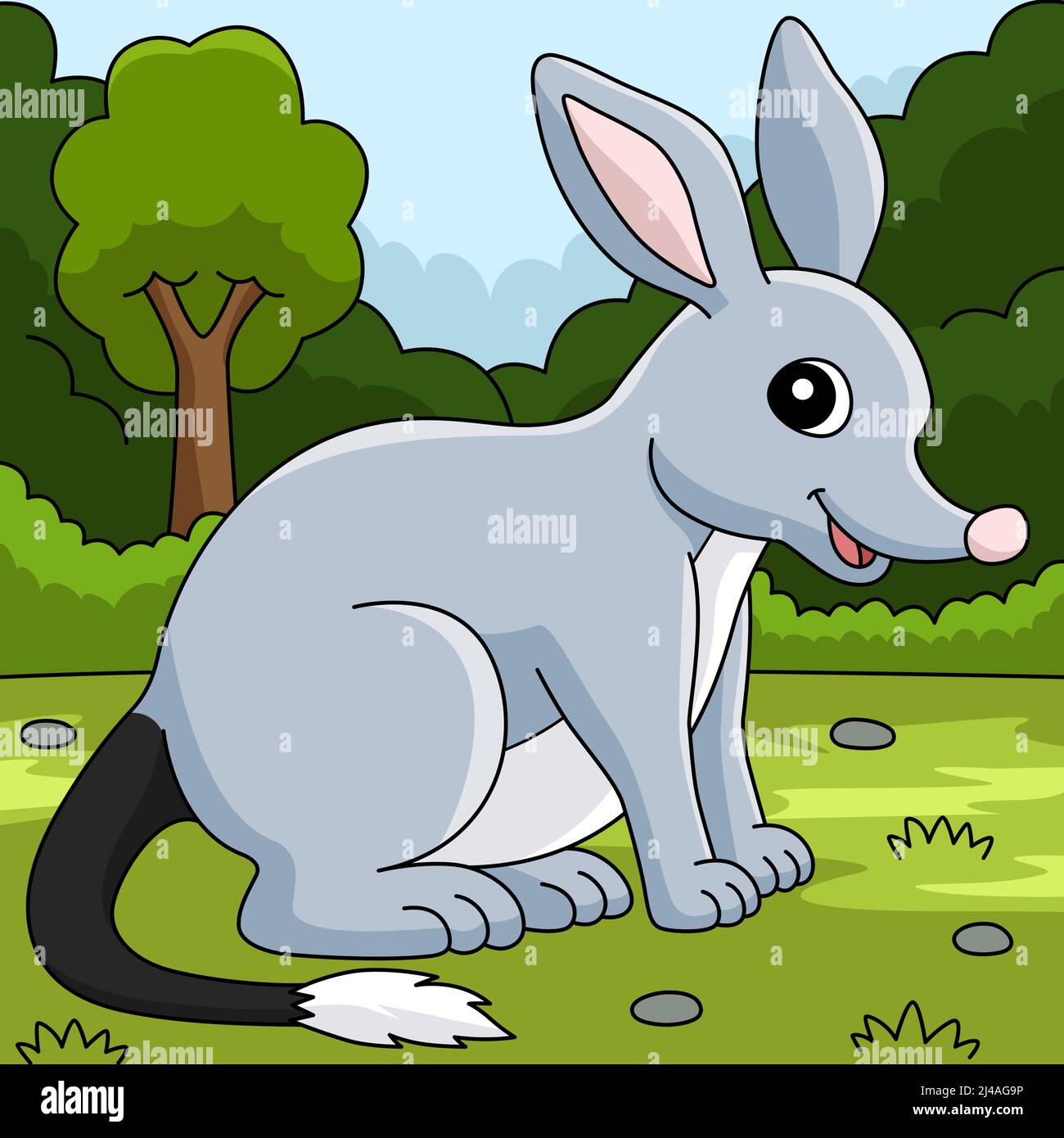 Ilustración de dibujos animados de color de Bilby Animal Ilustración del Vector
