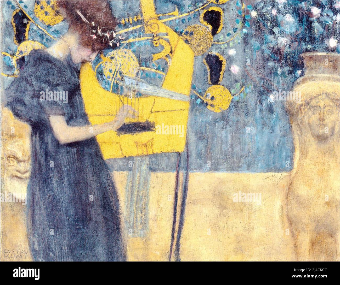 Gustav Klimt - Musik - 1895 Foto de stock