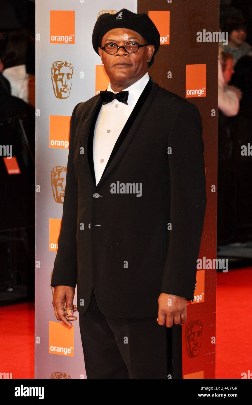Samuel L Jackson, Orange British Academy Film Awards, Royal Opera House, Covent Garden, Londres, Reino Unido Foto de stock