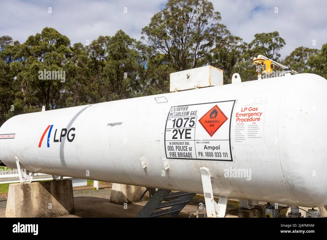 Gas Licuado De Petroleo Gas licuado de petróleo LPG almacenado en tanques en Canberra, ACT