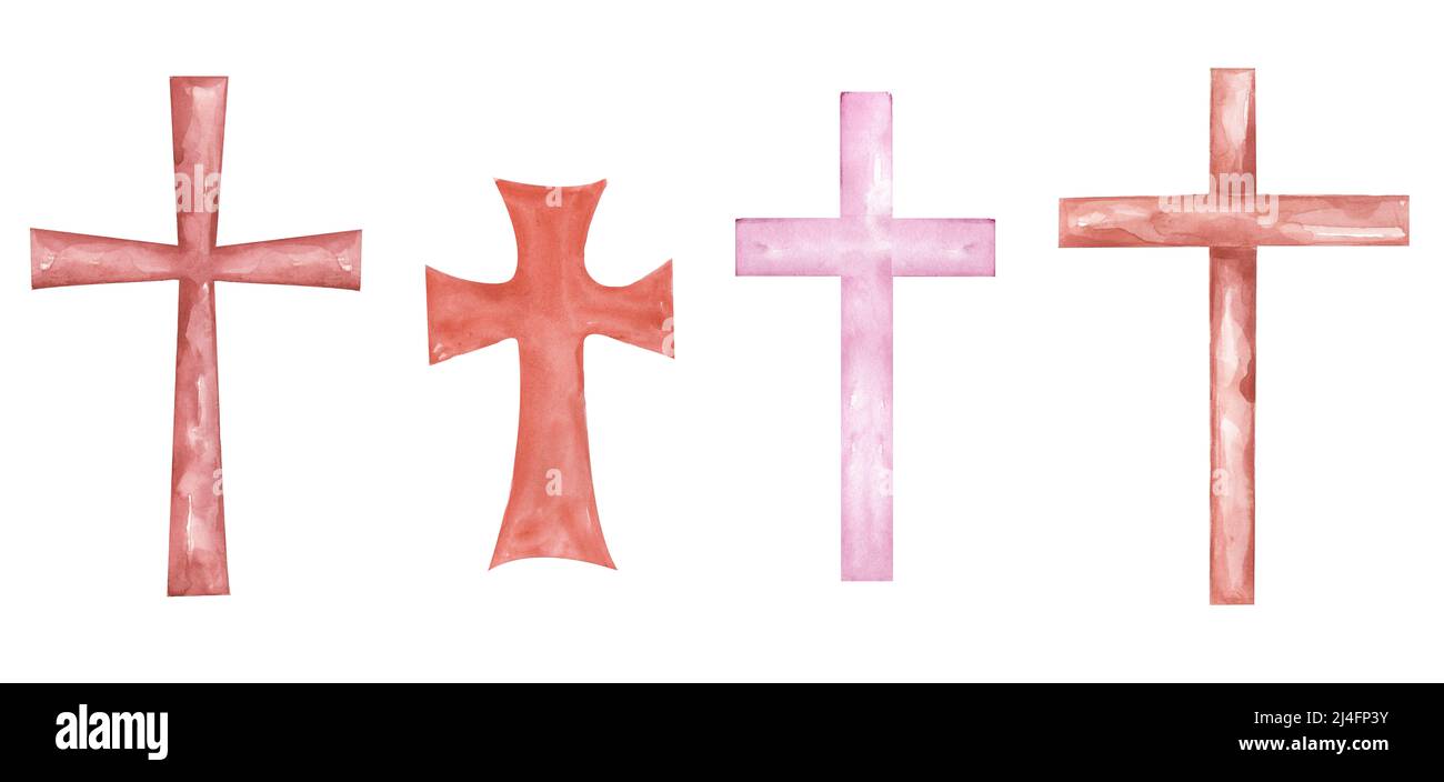 Cruz Clipart, Watercolor Christian rojo y rosa conjunto de cruz, Bautismo Cruz  clip art, Invitaciones de boda, Espíritu Santo, Ilustración religiosa  Fotografía de stock - Alamy