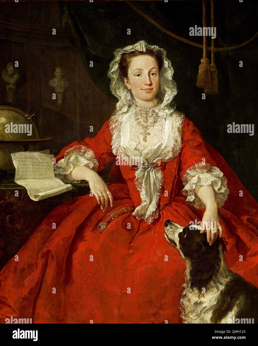 Miss Mary Edwards 1742 Pintura de William Hogarth Foto de stock