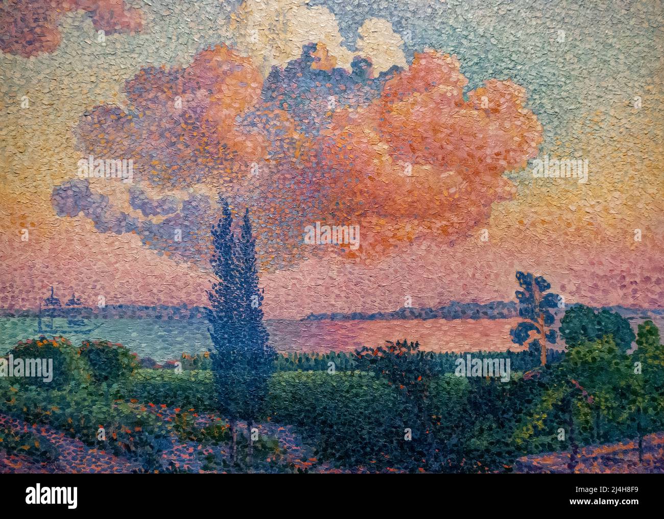La nube de rosas de Henri-Edmond Cross en el Museo de Arte de Cleveland Foto de stock