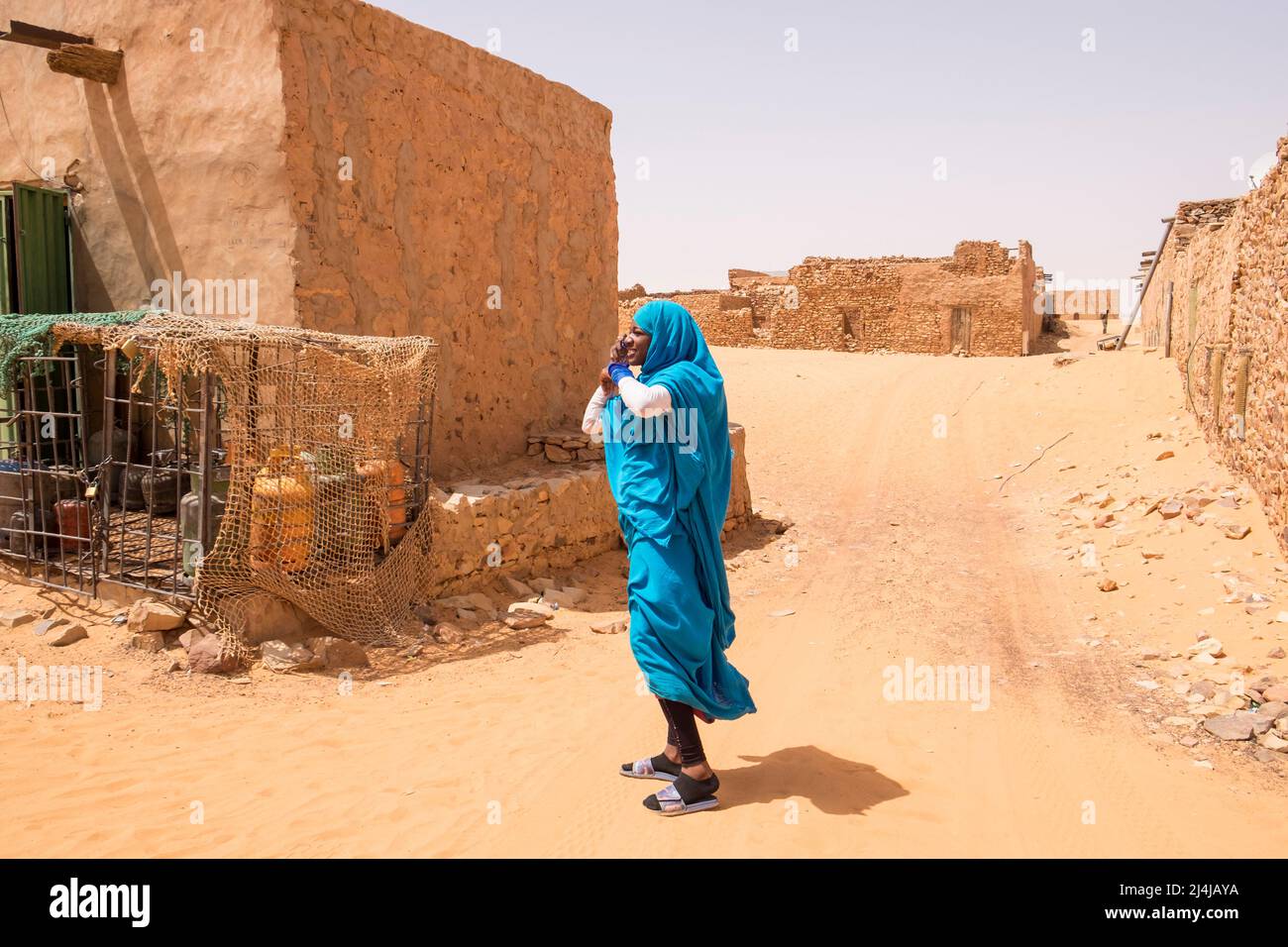 Mauritania, Chinguetti, casco antiguo Foto de stock