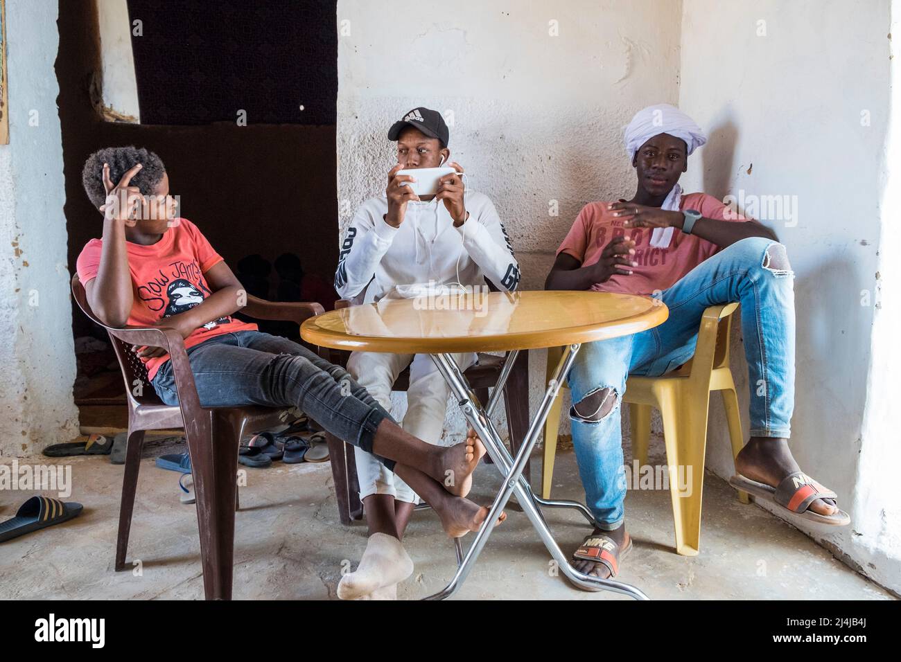 Mauritania, Chinguetti, restaurante Foto de stock