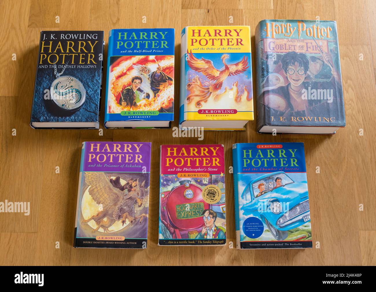 Muestra de la serie de libros de Harry Potter de J K Rowling, Reino Unido Foto de stock