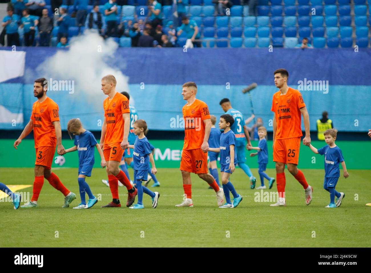 San Petersburgo, Rusia 16 de abril de 2022 Fútbol. Liga Premier Rusa 20212022. Zenit FC Ural