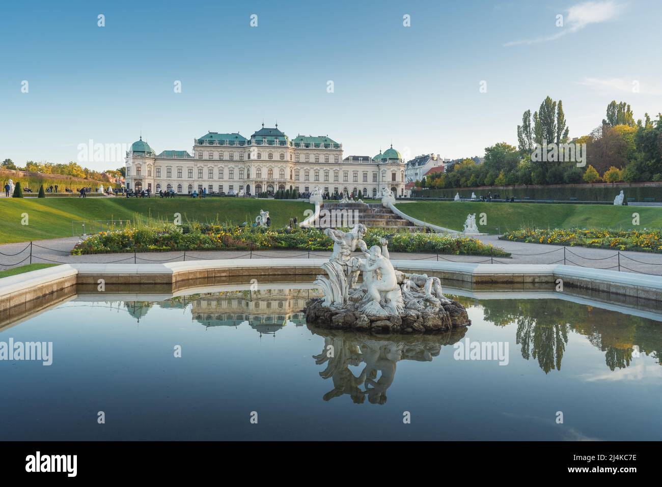 Palacio Belvedere - Viena, Austria Foto de stock