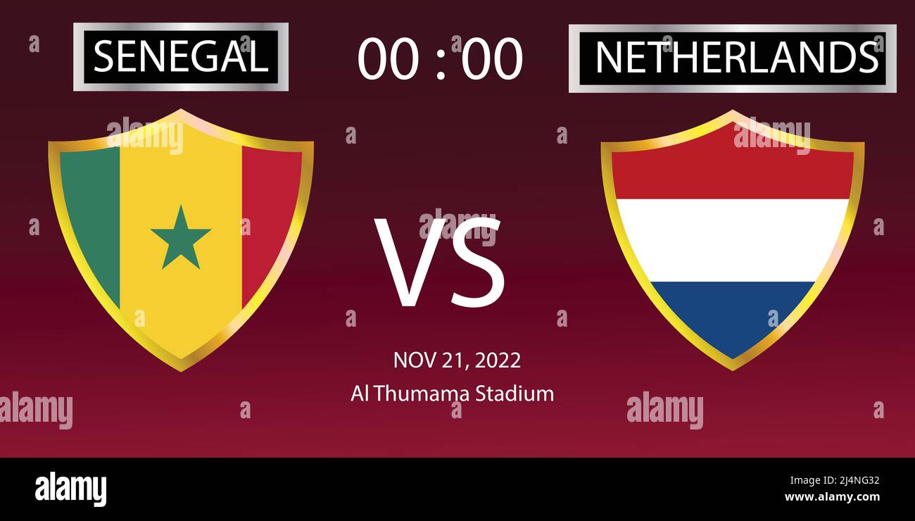 Copa Mundial De La Fifa Qatar 22 Agrupar Coincidencias De Etapa Senegal Contra Paises Bajos Partido 02 Ilustracion De Vectores Eps 10 Imagen Vector De Stock Alamy Copa Mundial De La Fifa Qatar 22 Agrupar Coincidencias De Etapa Senegal Contra Paises Bajos Partido 02 Ilustracion De Vectores Eps 10 Imagen Vector De Stock Alamy