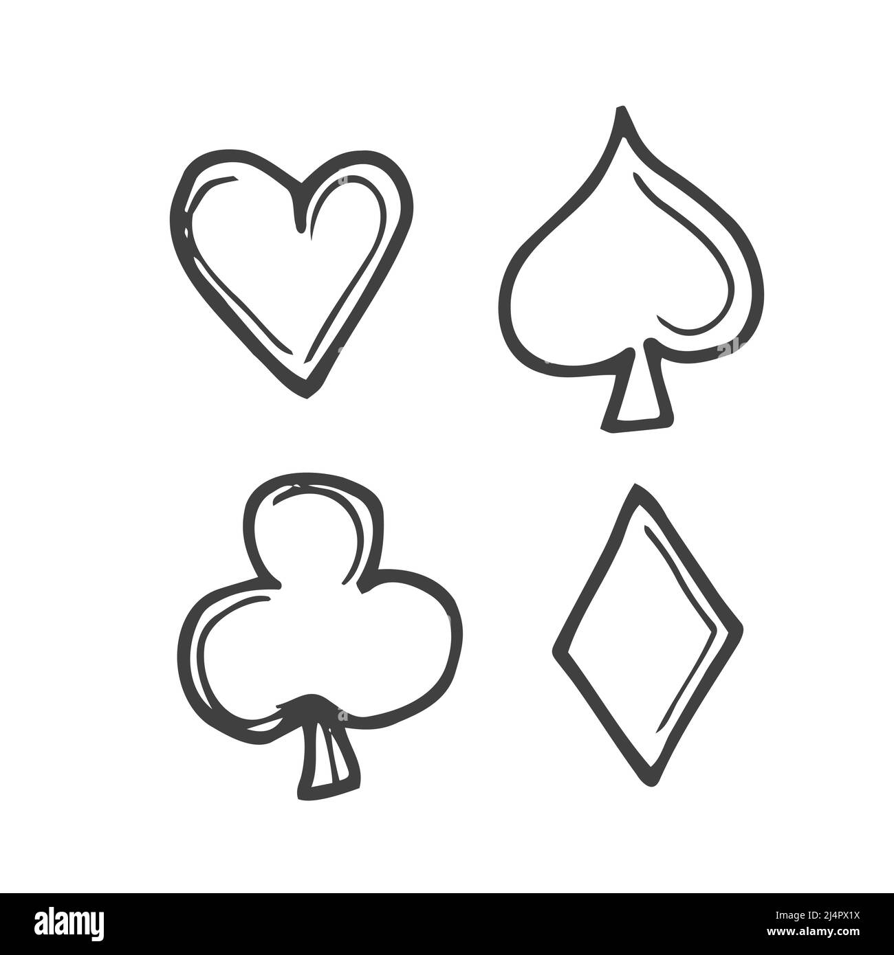 Simbolos de poker Imágenes de stock en blanco y negro - Alamy