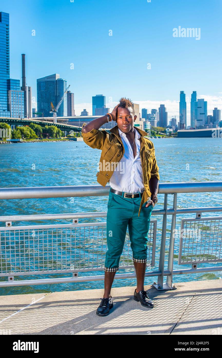 Moda hombre urbano informal. Vestirse en una chaqueta de lana