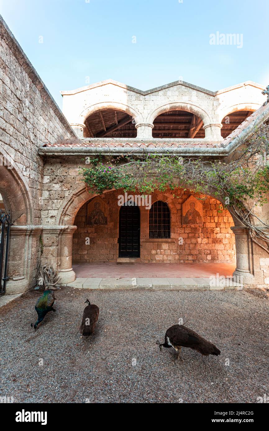 El territorio del monasterio de Filerimos en la isla de Rodas en Grecia Foto de stock