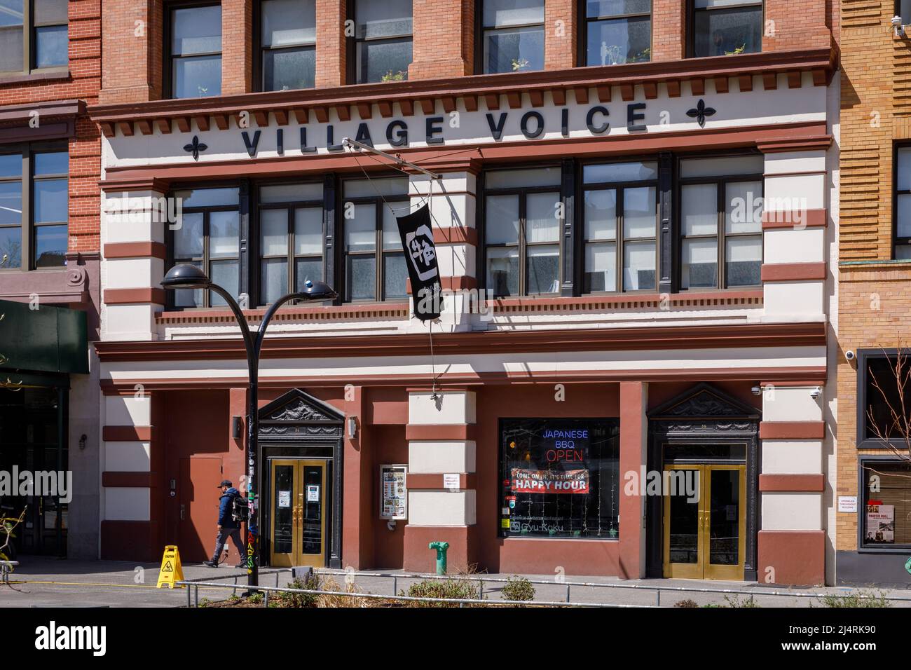 Sede de Village Voice, Cooper Square, Lower Manhattan, Nueva York, Nueva York, EE.UU. Foto de stock