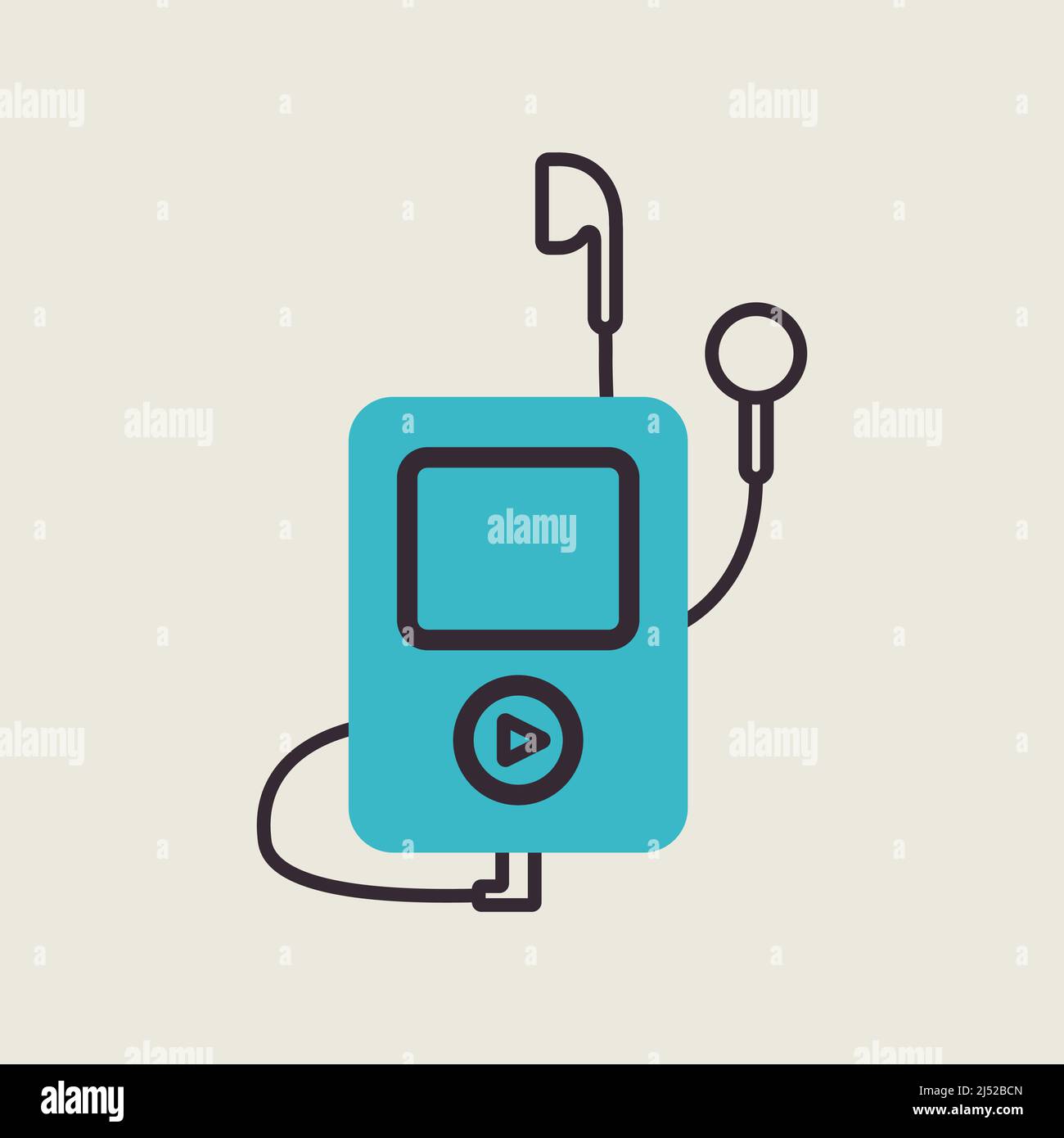 Icono de reproductor multimedia en el estilo de dibujos animados  ilustración vectorial aislado Imagen Vector de stock - Alamy