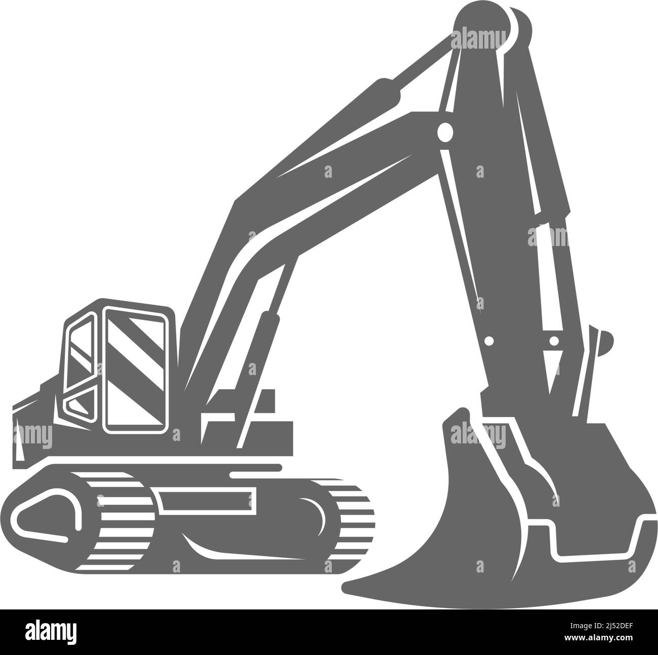 Vector vectores retroexcavadora Imágenes de stock en blanco y negro - Alamy