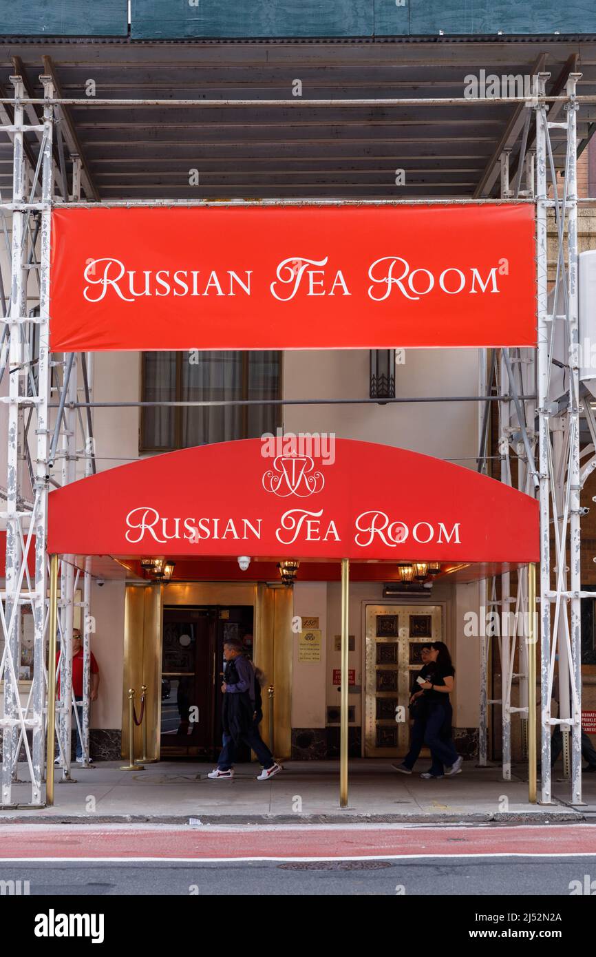 Russian Tea Room, Midtown Manhattan, Nueva York, NY, Estados Unidos. Foto de stock