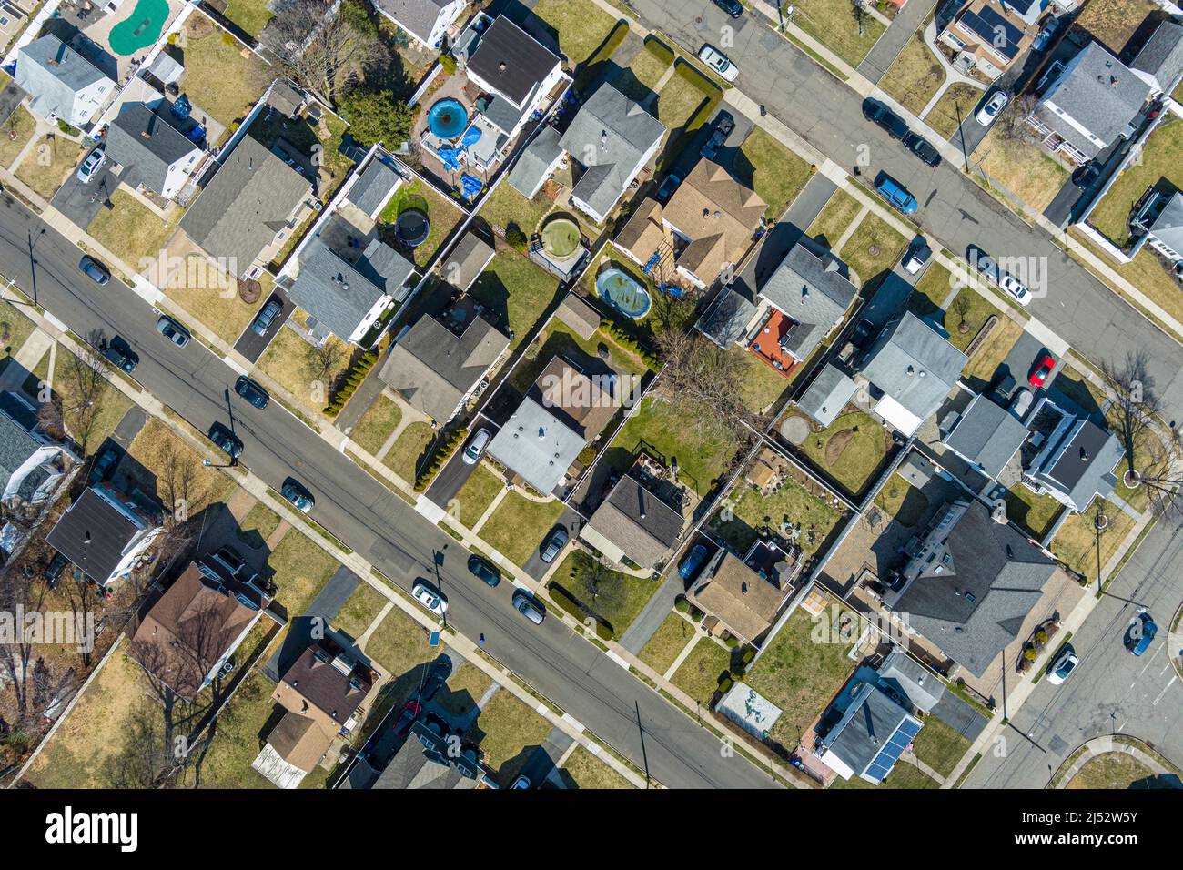 Vista aérea del barrio de Filadelfia, Estados Unidos Foto de stock