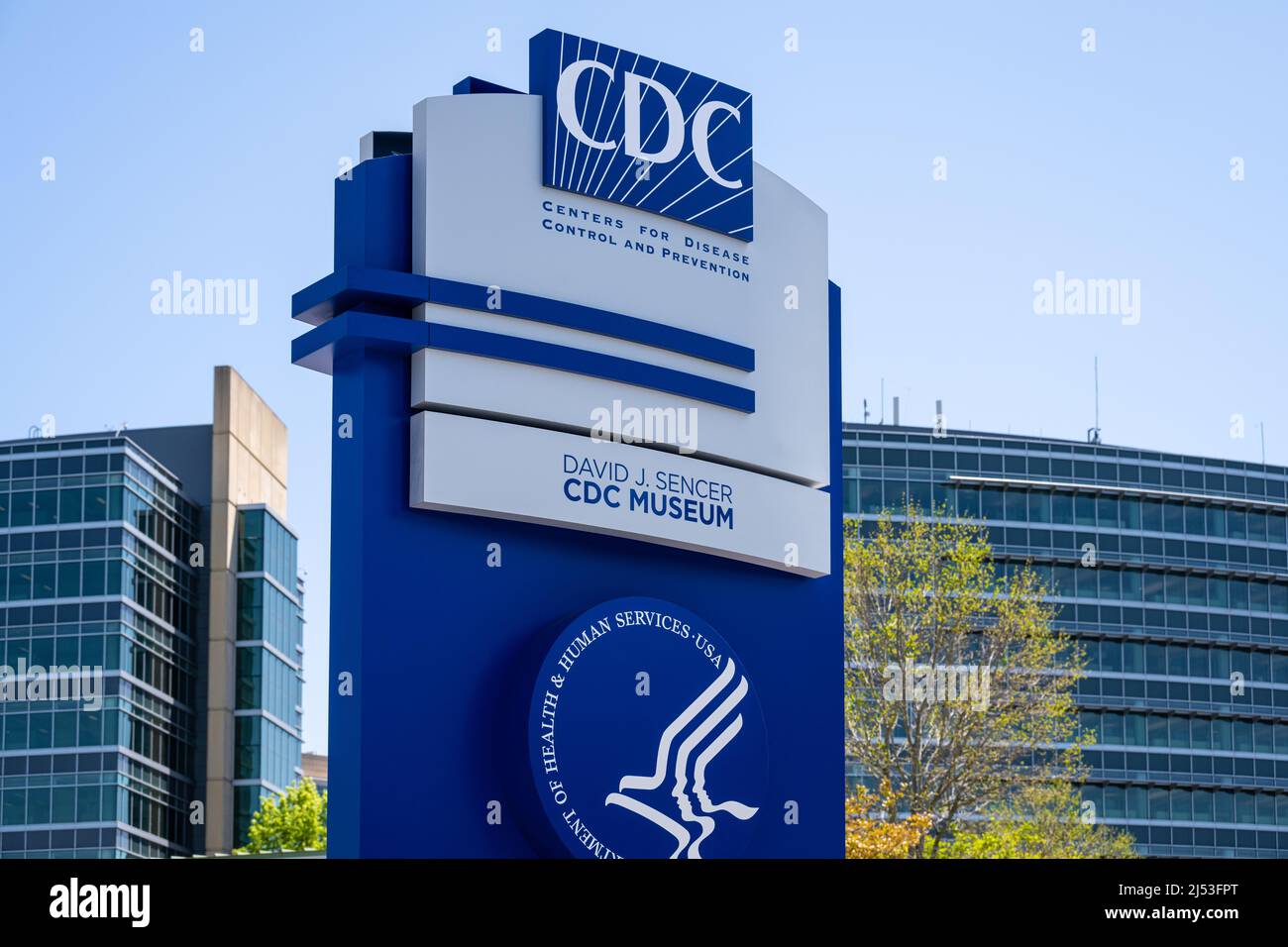Sede de los CDC (Centros para el Control y la Prevención de Enfermedades) en Atlanta, Georgia. (EE. UU.) Foto de stock