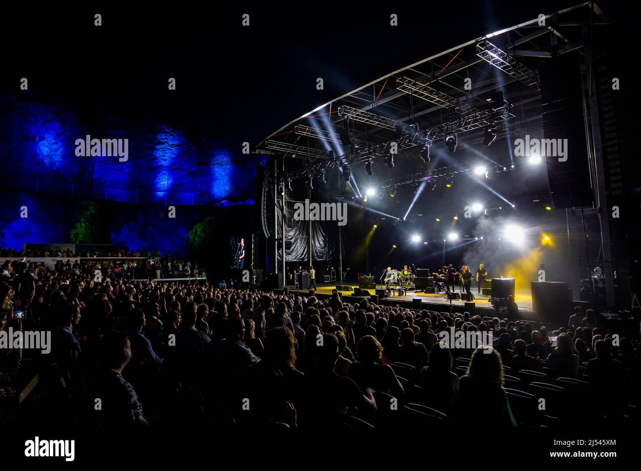 Marbella, España. 23rd de julio de 2019. El cantante inglés Sting y su banda, durante el concierto en el Starlite Festival. Crédito: ABEL F. ROS/Alamy Foto de stock