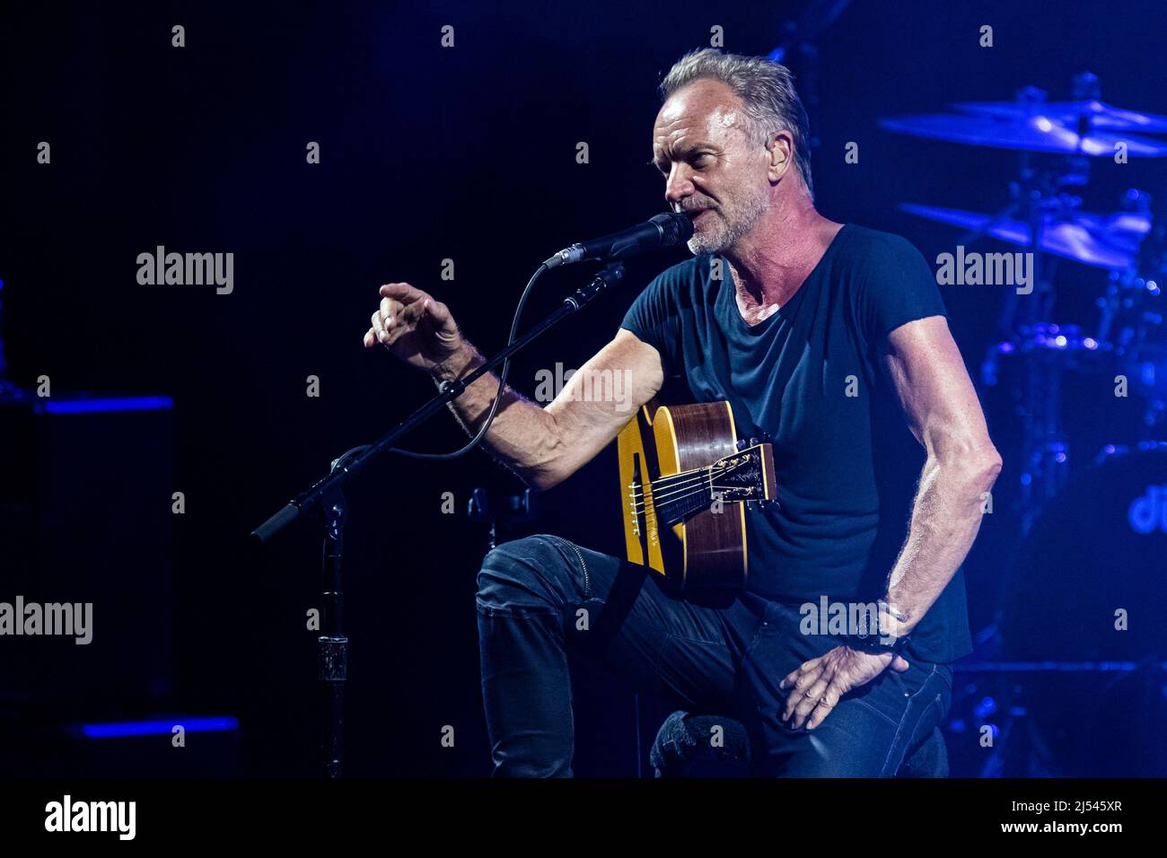 Marbella, España. 23rd de julio de 2019. El cantante inglés Sting y su banda, durante el concierto en el Starlite Festival. Crédito: ABEL F. ROS/Alamy Foto de stock