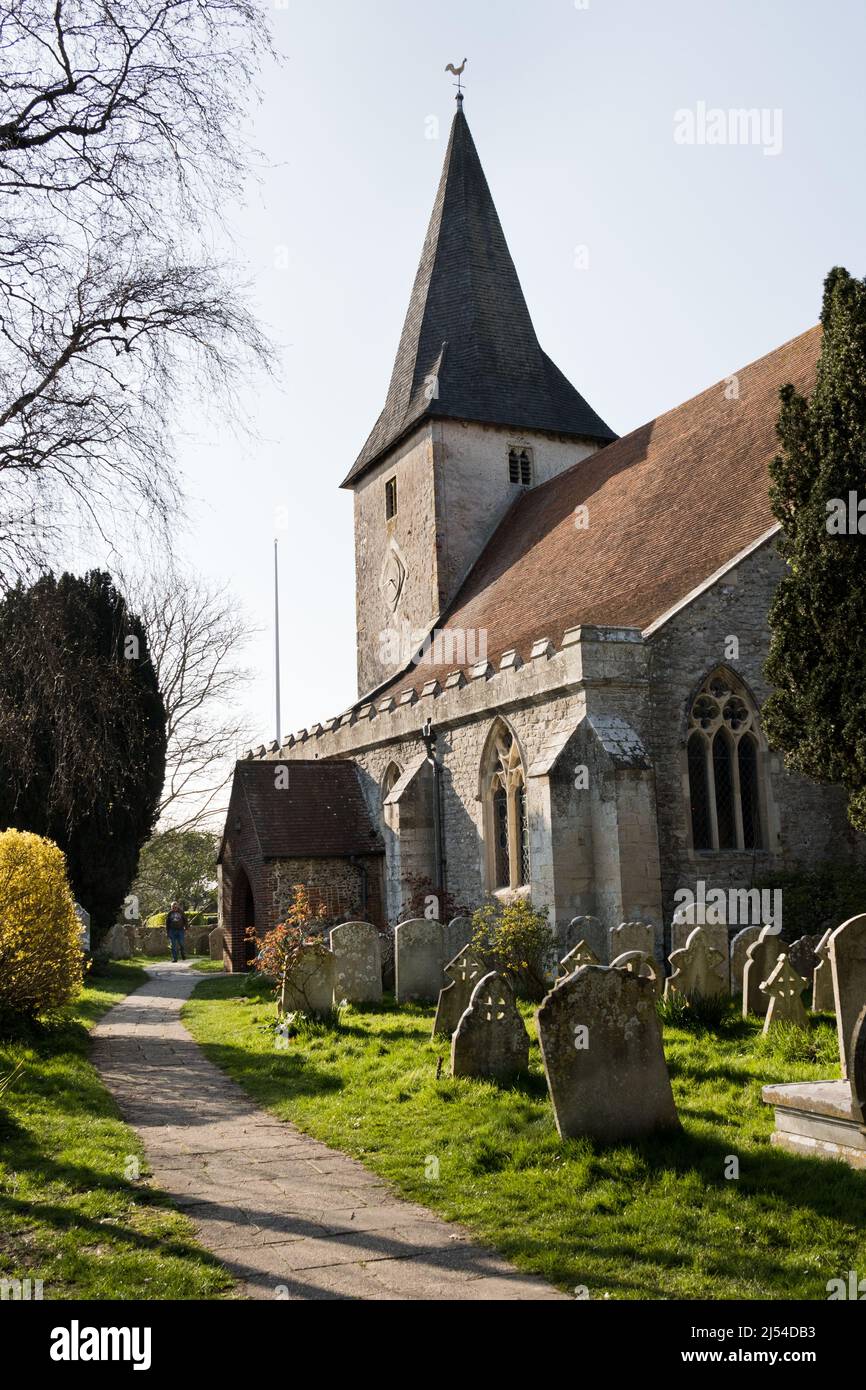 Iglesia de la Santísima Trinidad, Bosham, West Sussex, Reino Unido Foto de stock