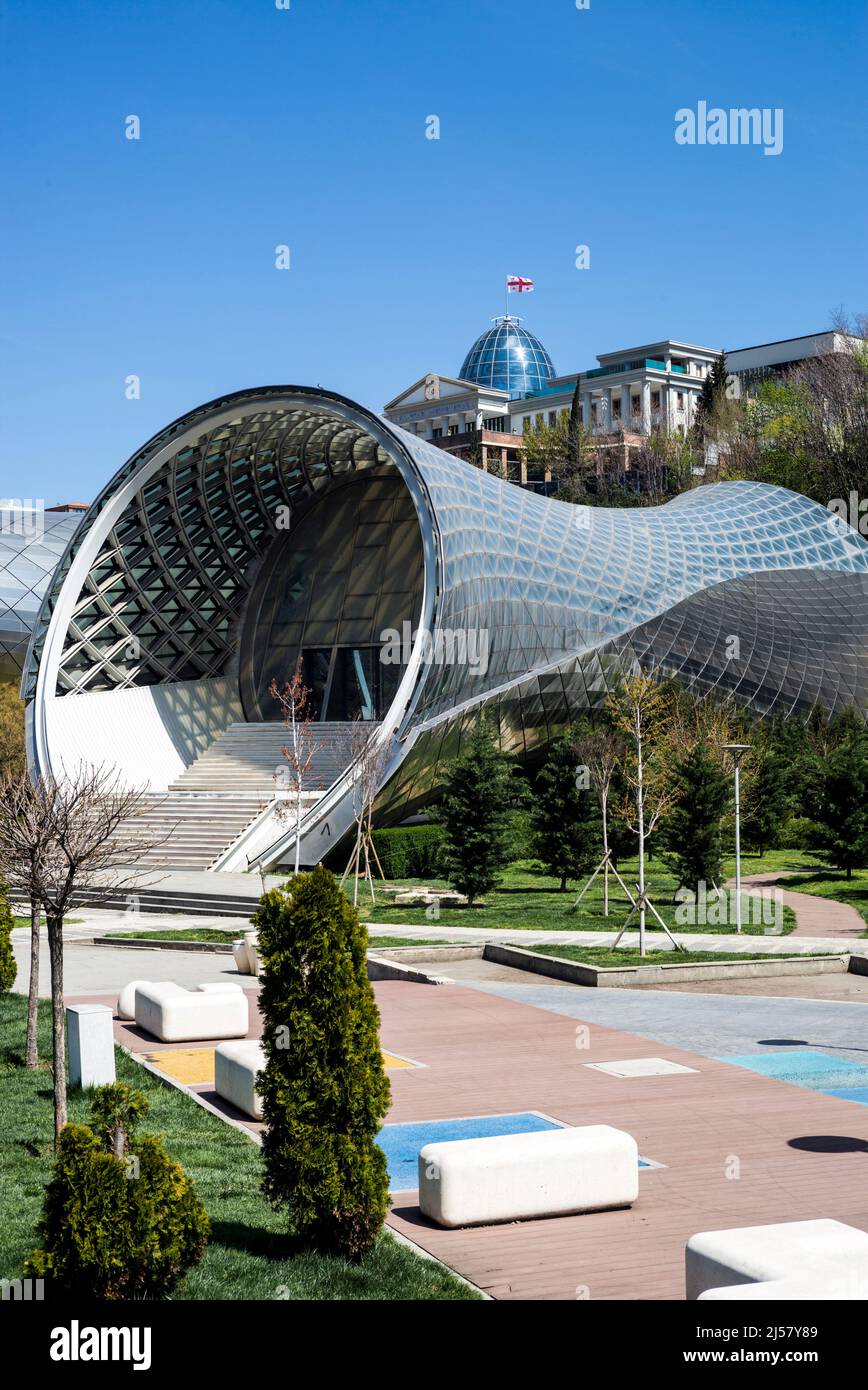Georgia/Tbilisi: Palacio Estatal de Ceremonias y Sala de Conciertos Rike Foto de stock