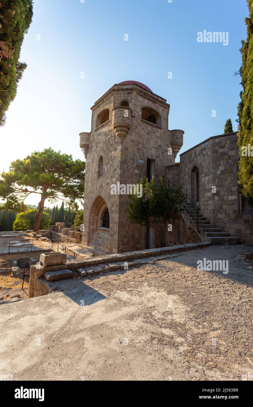 El territorio del monasterio de Filerimos en la isla de Rodas en Grecia Foto de stock