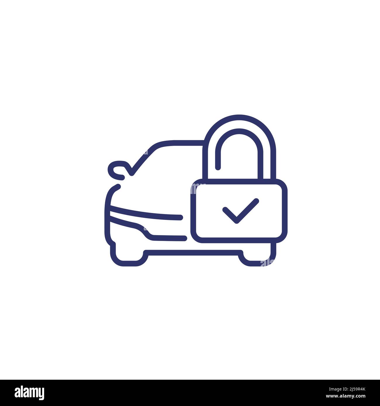 Icono De Protección De Alarma De Coche Con Una Pegatina De Seguridad  Aislada En Fondo Blanco Ilustración del Vector - Ilustración de control,  bloqueo: 258389640