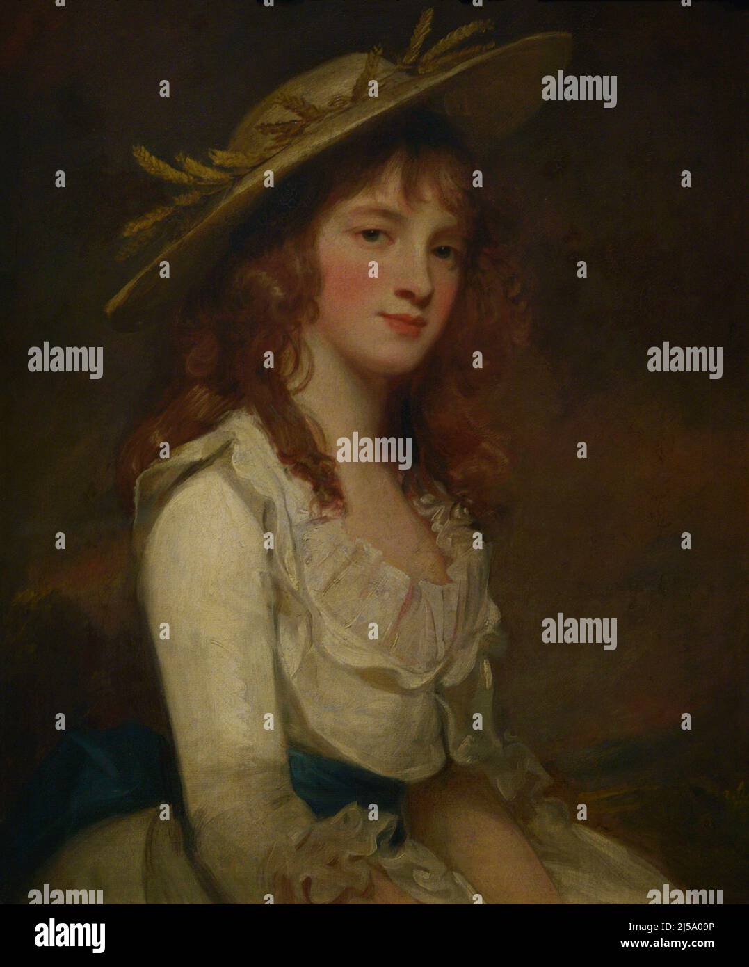 George Romney (1734-1802). Pintor británico. Retrato de Miss Constable, 1787. Óleo sobre lienzo. Museo Calouste Gulbenkian. Lisboa. Portugal. Foto de stock