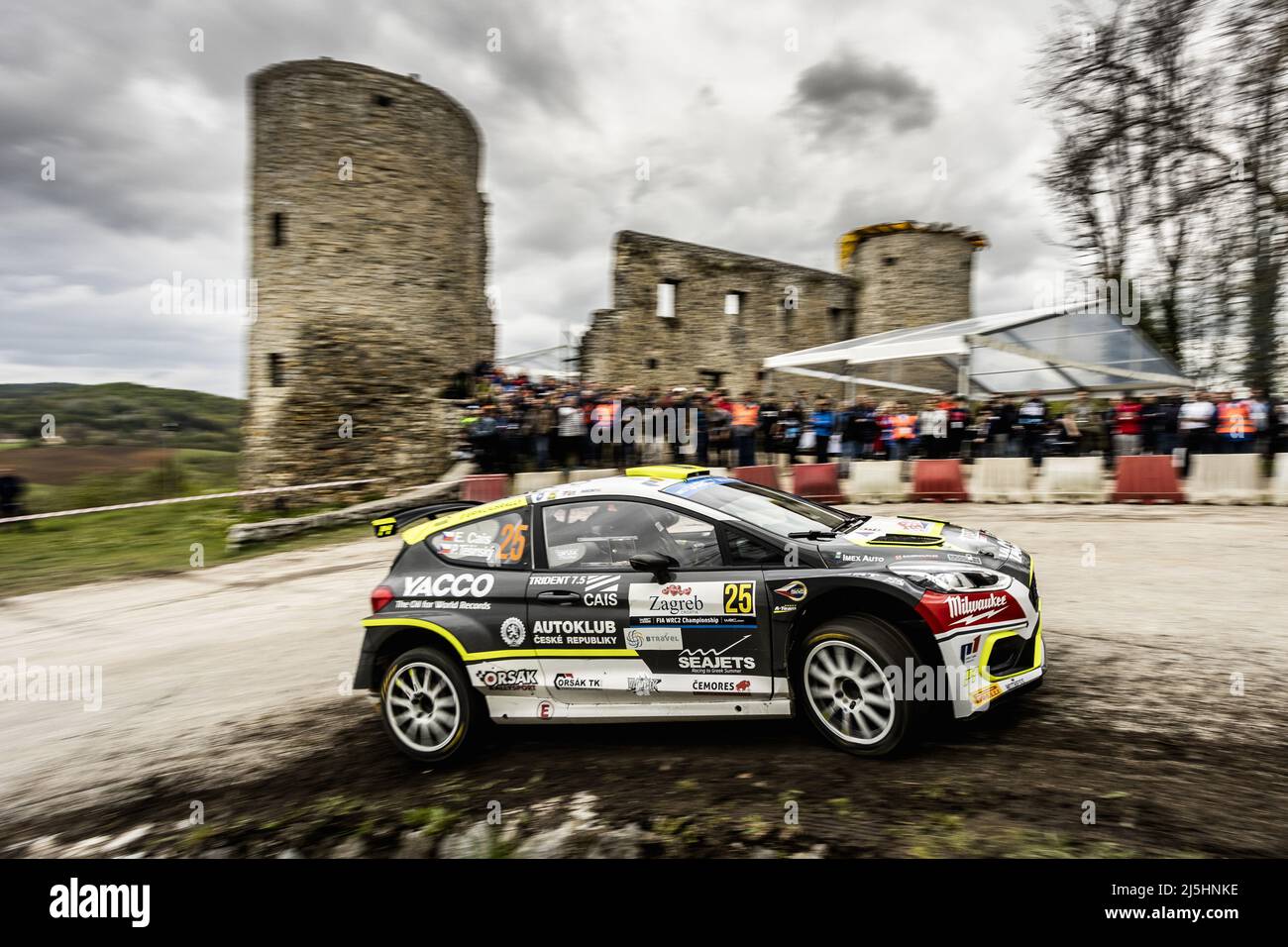 Durante el Rallye de Croacia 2022, 3rd del Campeonato Mundial de Rallyes del WRC 2022, del 21 al 24 de abril de 2022 en Zagreb, Croacia - Foto: Nikos Katikis/DPPI/LiveMedia Foto de stock