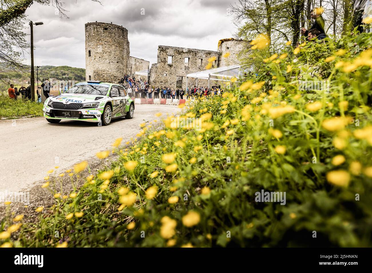 Durante el Rallye de Croacia 2022, 3rd del Campeonato Mundial de Rallyes del WRC 2022, del 21 al 24 de abril de 2022 en Zagreb, Croacia - Foto: Nikos Katikis/DPPI/LiveMedia Foto de stock
