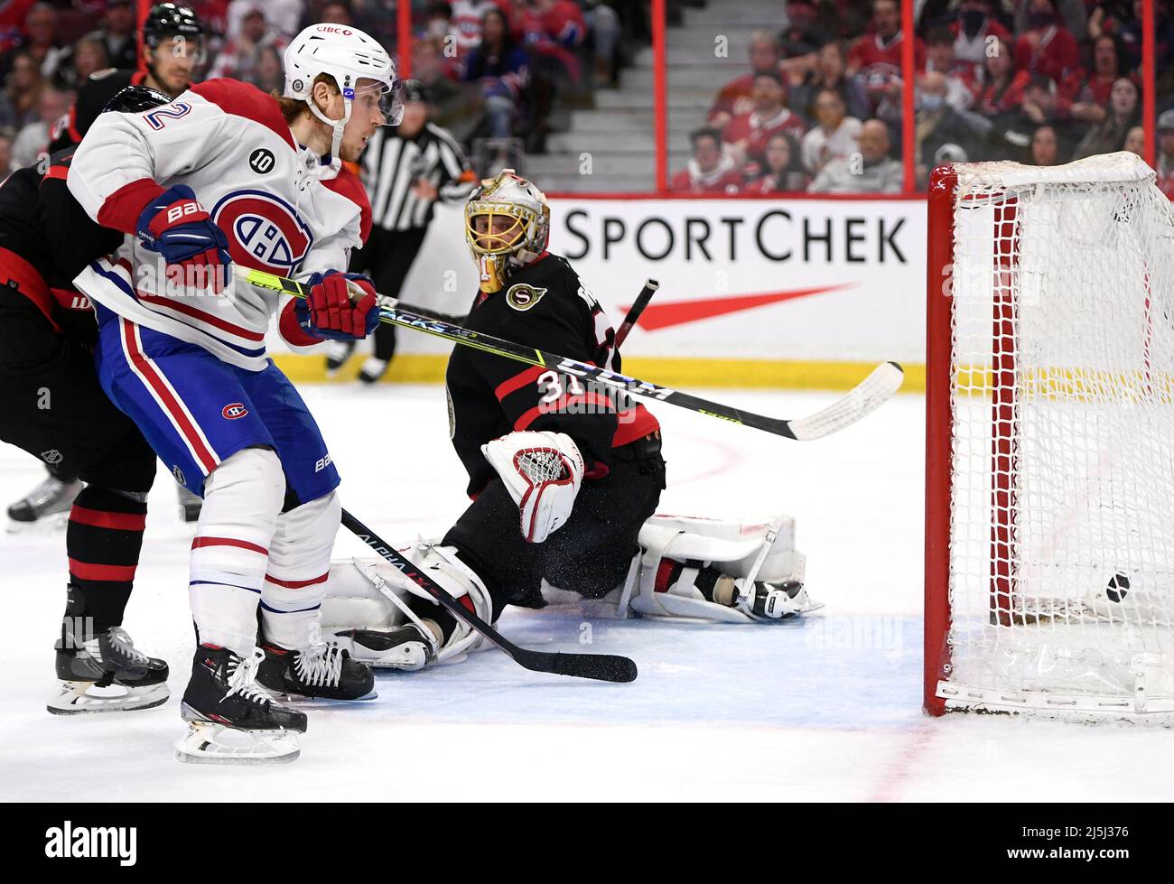 Montreal Canadiens' Rem Pitlick (32) during the second period of an NHL  hockey game against the New Jersey Devils Thursday, April 7, 2022, in  Newark, N.J. (AP Photo/Frank Franklin II Stock Photo - Alamy